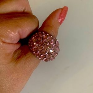 Pink pave ring.